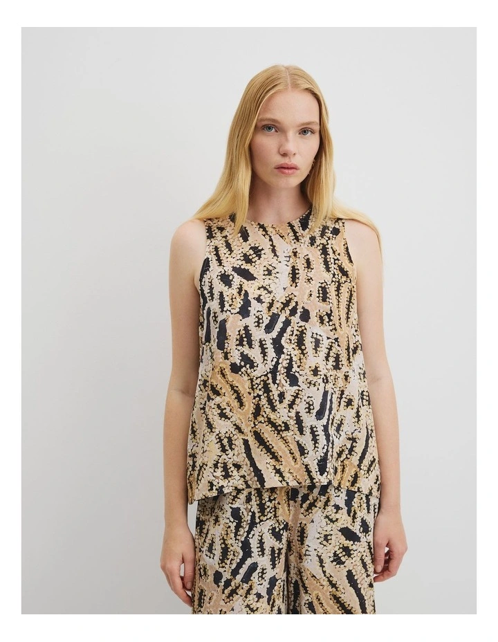 Country Road X Ngali Silk Print Tank in After The Rains image 3