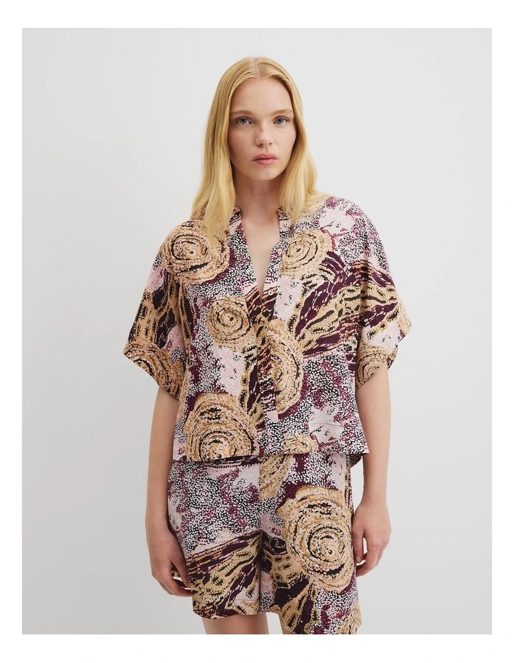 Country Road X Ngali Silk Print Shirt in Memory & Movement image 1