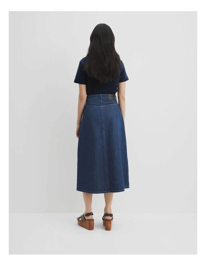 Split Midi Skirt in Ink Wash image 4