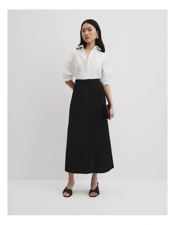 Tulip Drill Skirt in Black image 1