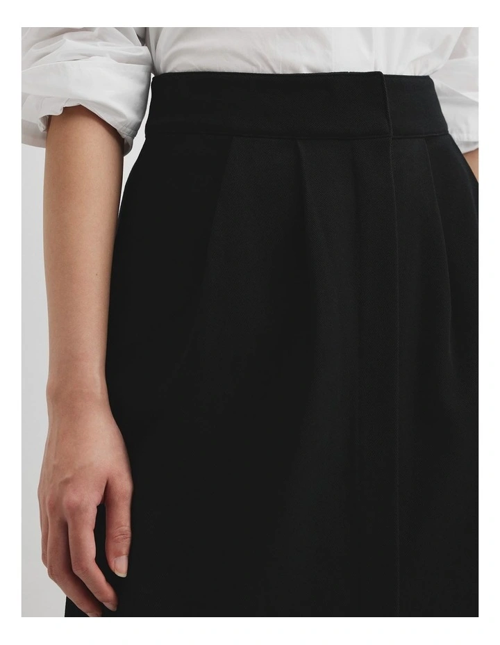 Tulip Drill Skirt in Black image 2