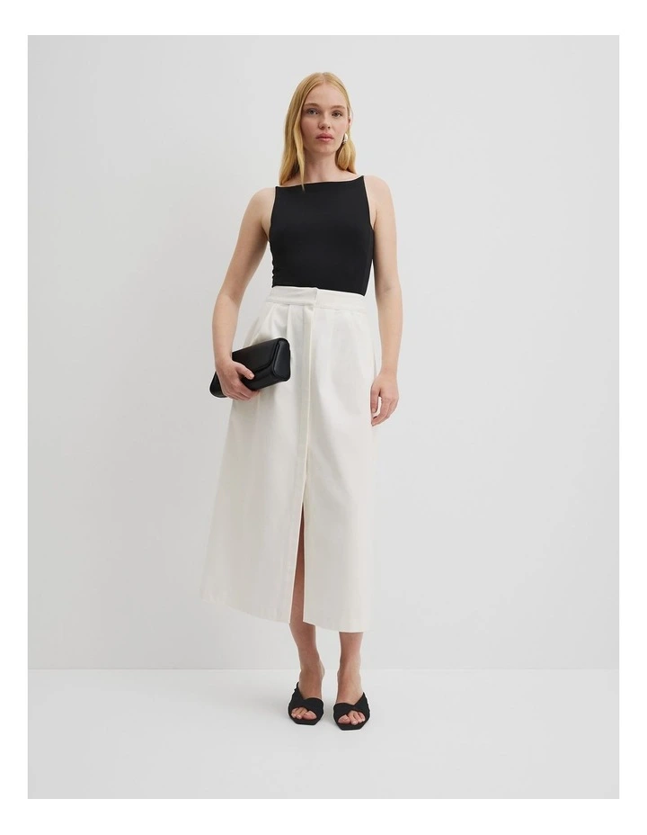Tulip Drill Skirt in Antique White image 1