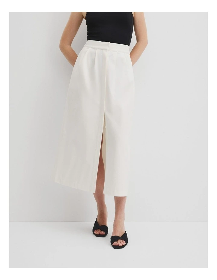 Tulip Drill Skirt in Antique White image 3