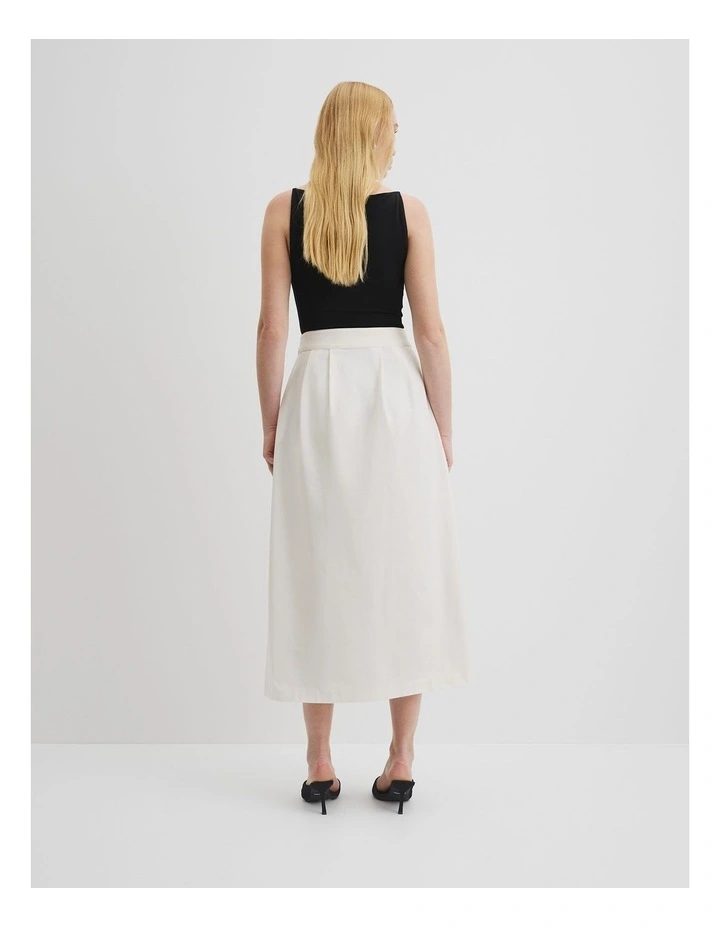 Tulip Drill Skirt in Antique White image 5