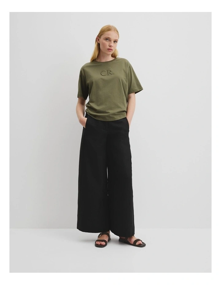 Australian Cotton Cr Logo T-shirt in Caper image 3