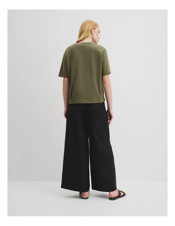 Australian Cotton Cr Logo T-shirt in Caper image 4