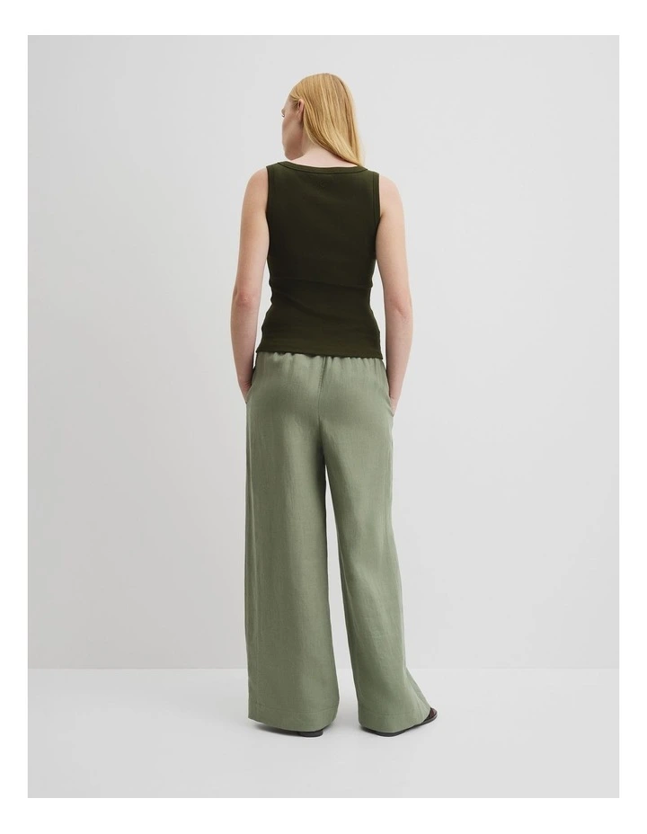 Scoop Rib Tank in Deep Olive image 4