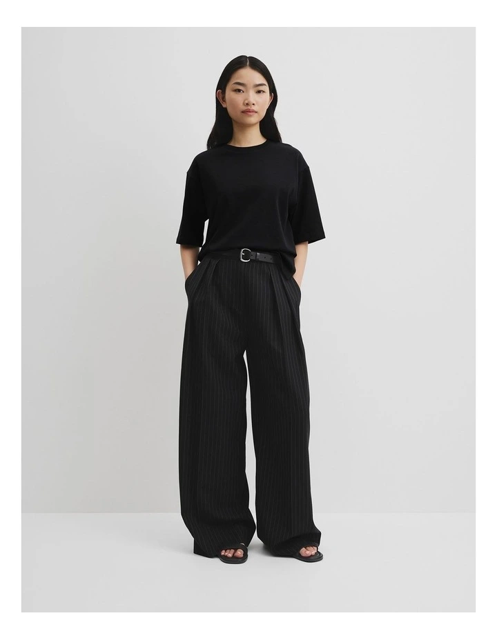 Australian Cotton Boxy T-shirt in Black image 1