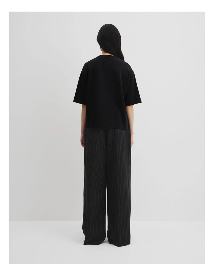 Australian Cotton Boxy T-shirt in Black image 4
