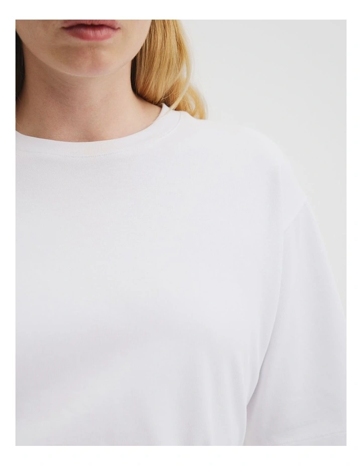 Australian Cotton Boxy T-shirt in White image 3