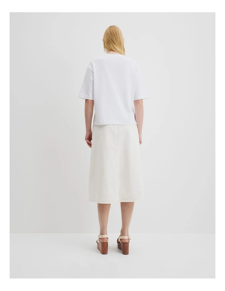 Australian Cotton Boxy T-shirt in White image 4