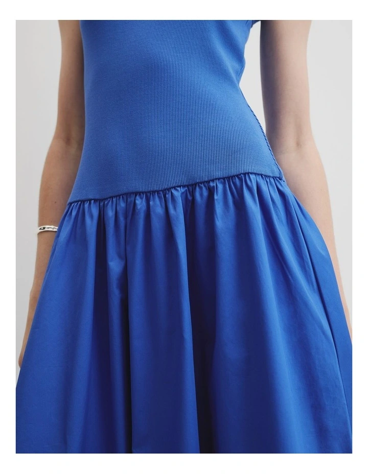 Spliced Tank Dress in Riviera Blue image 2