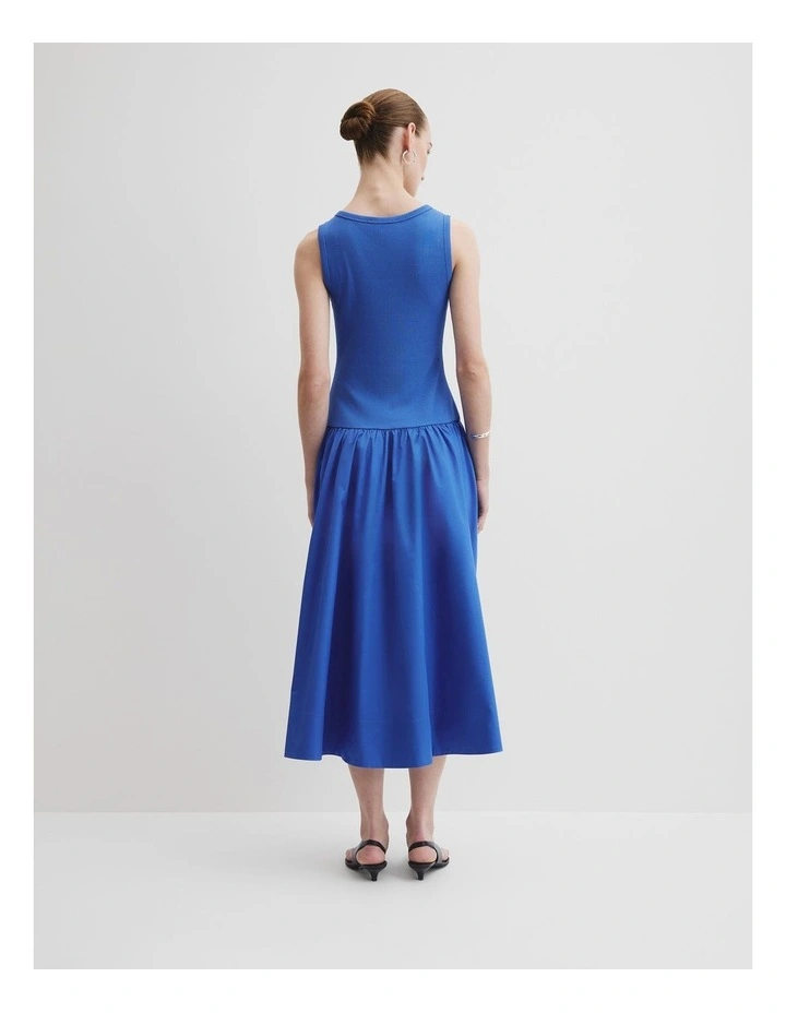 Spliced Tank Dress in Riviera Blue image 4
