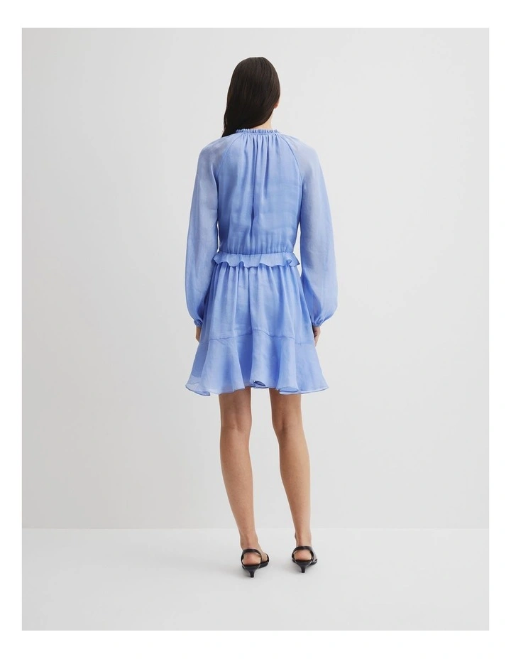Drop Waist Mini Dress in Cornflower image 4