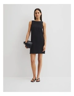 Mini Shift Dress in Black