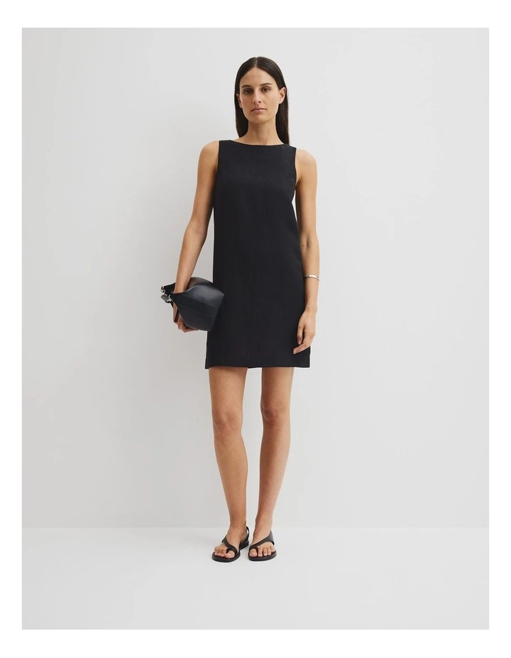 Mini Shift Dress in Black image 1