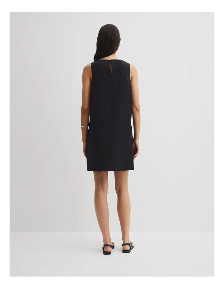 Mini Shift Dress in Black image 4