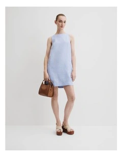 Mini Shift Dress in Cornflower