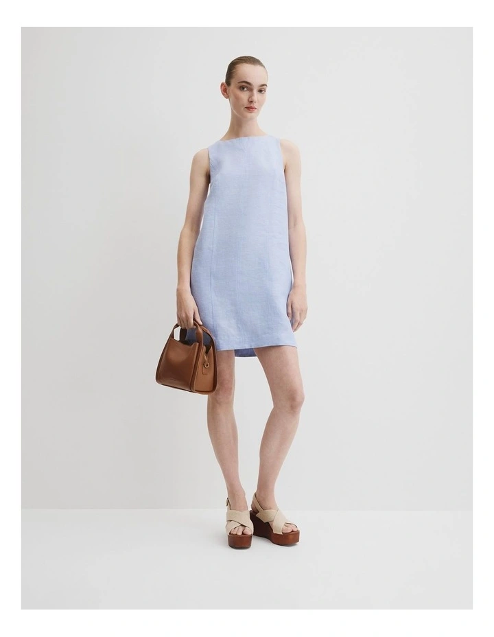 Mini Shift Dress in Cornflower image 1