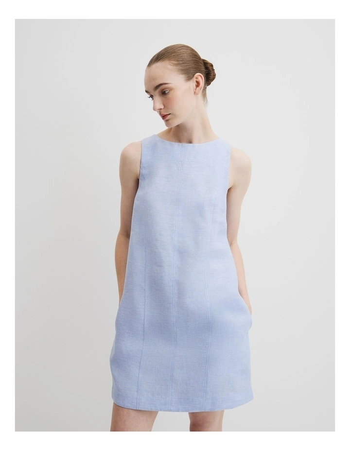 Mini Shift Dress in Cornflower image 2
