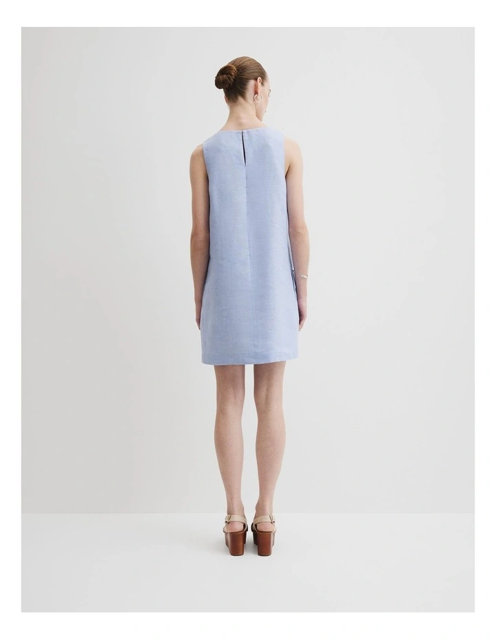 Mini Shift Dress in Cornflower image 4