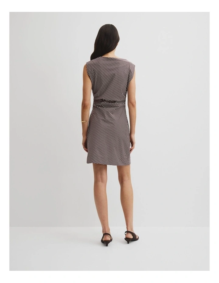 Stripe Mini Dress in Chocolate Stripe image 5