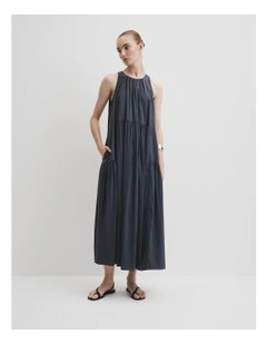 Trapeze Maxi Dress in Navy
