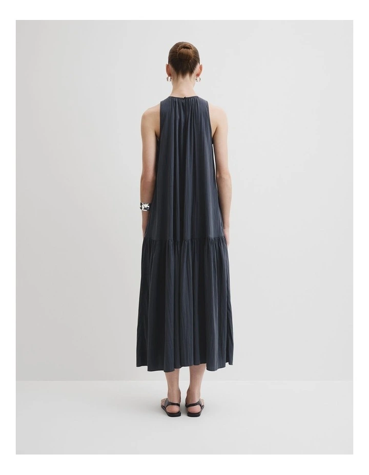 Trapeze Maxi Dress in Navy image 4