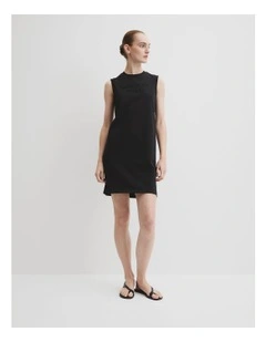 Australian Cotton Cr Tank Dress in Black