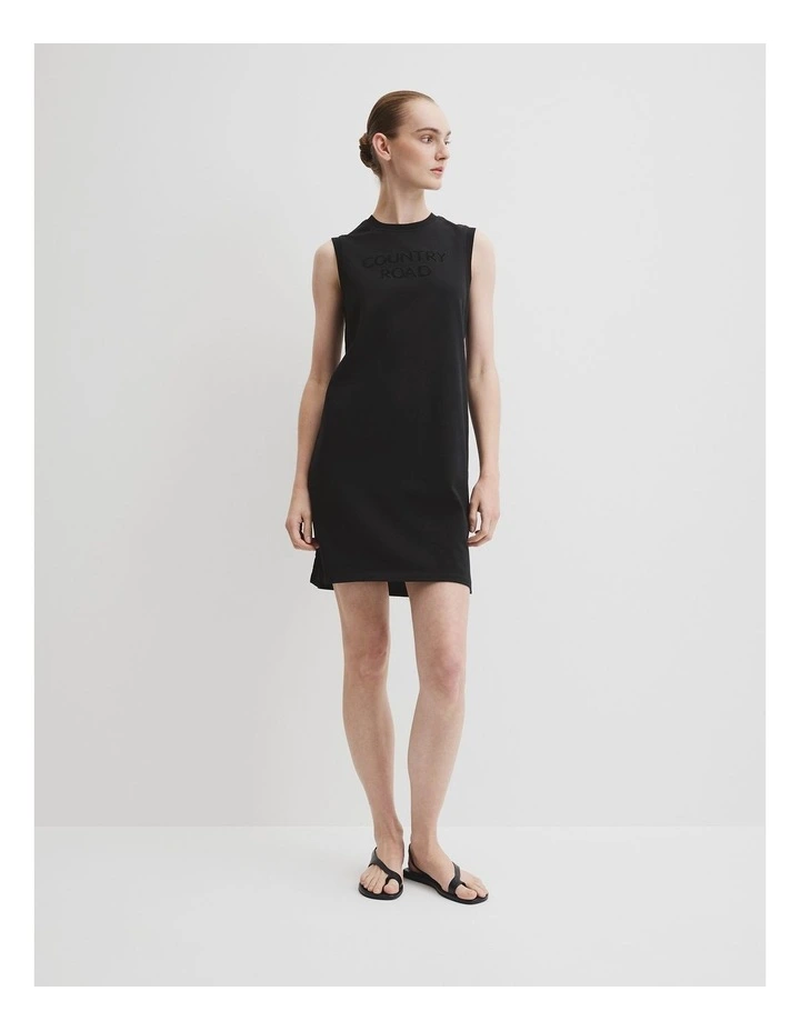 Australian Cotton Cr Tank Dress in Black image 1