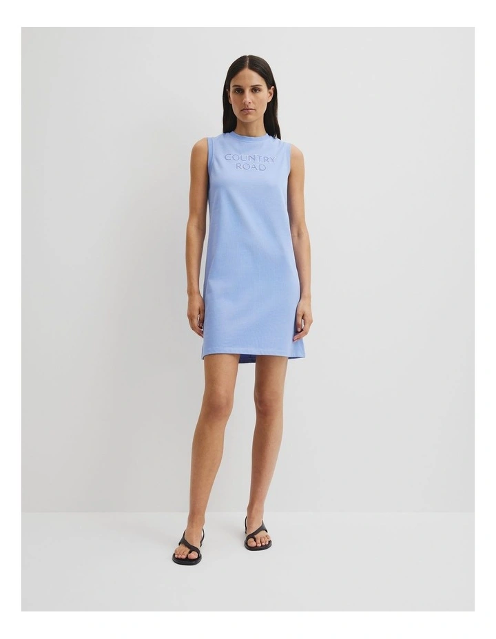 Australian Cotton Cr Tank Dress in Cornflower image 1
