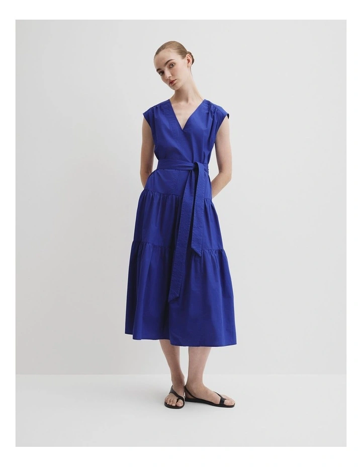 Tiered Midi Dress in Ultra Blue image 2