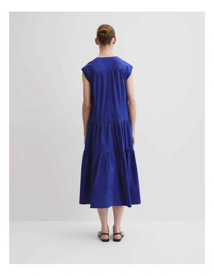 Tiered Midi Dress in Ultra Blue image 5