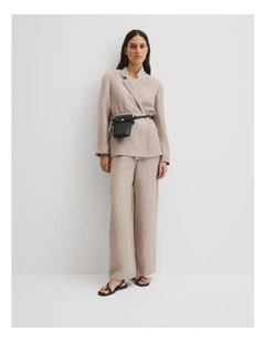 Stripe Relaxed Blazer in Tapioca Stripe