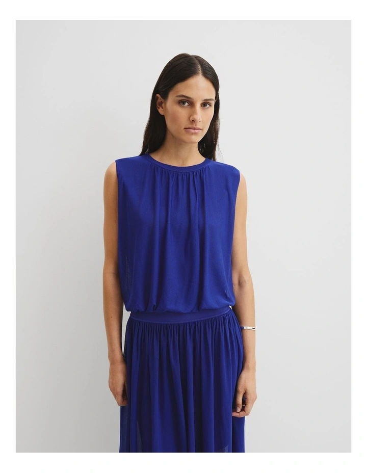 Gauze Knit Top in Ultra Blue image 3