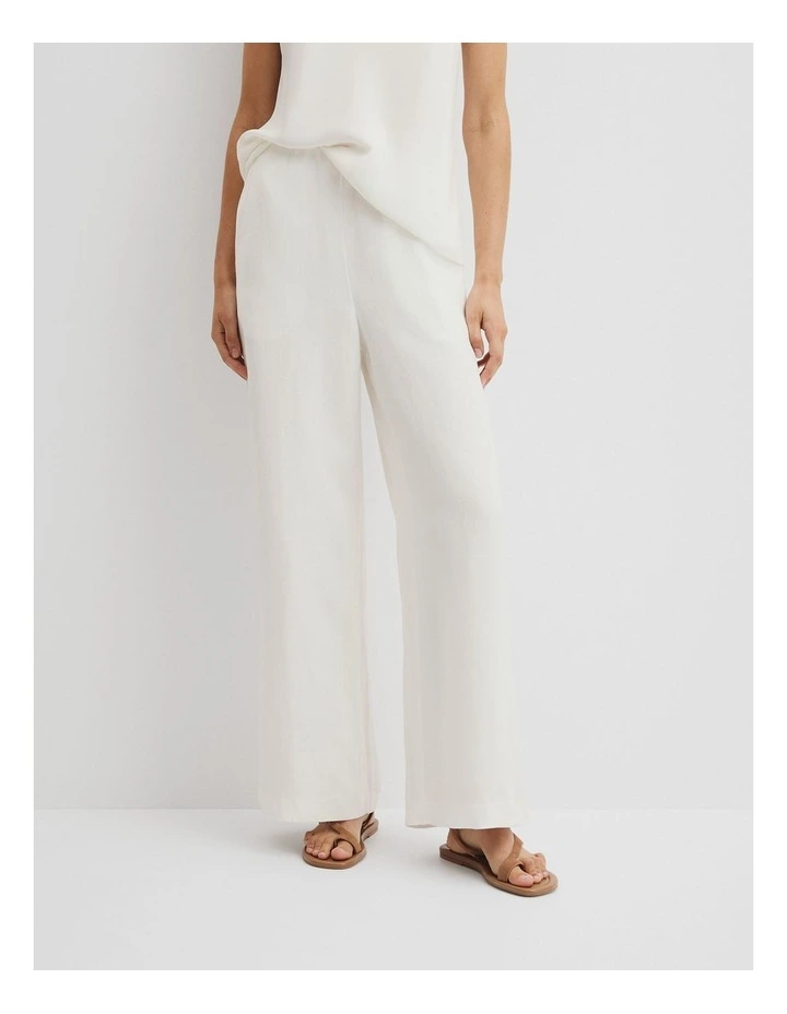 Gathered Pant in Antique White image 3