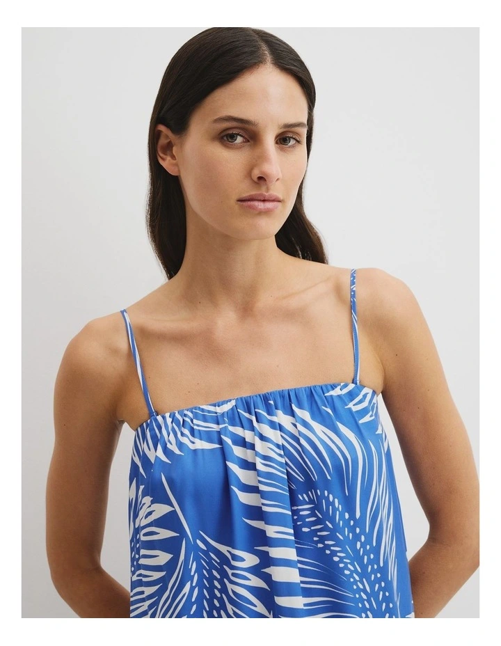 Print Cupro Bandeau in Feather Palm Print image 2