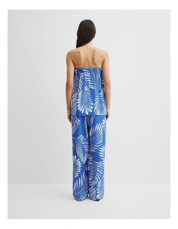 Print Cupro Bandeau in Feather Palm Print image 4