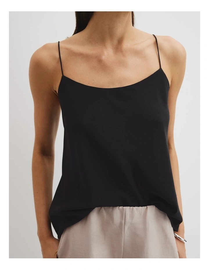 Silk Cami in Black image 4