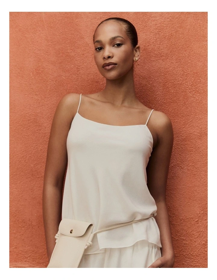 Silk Cami in Antique White image 2