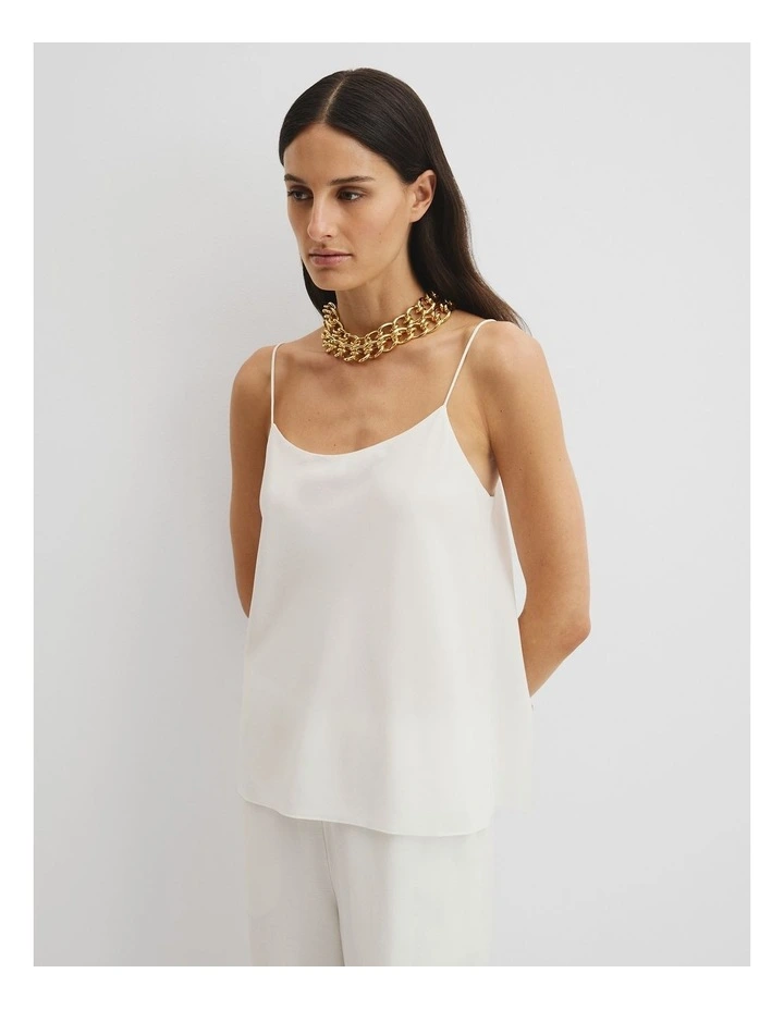 Silk Cami in Antique White image 4