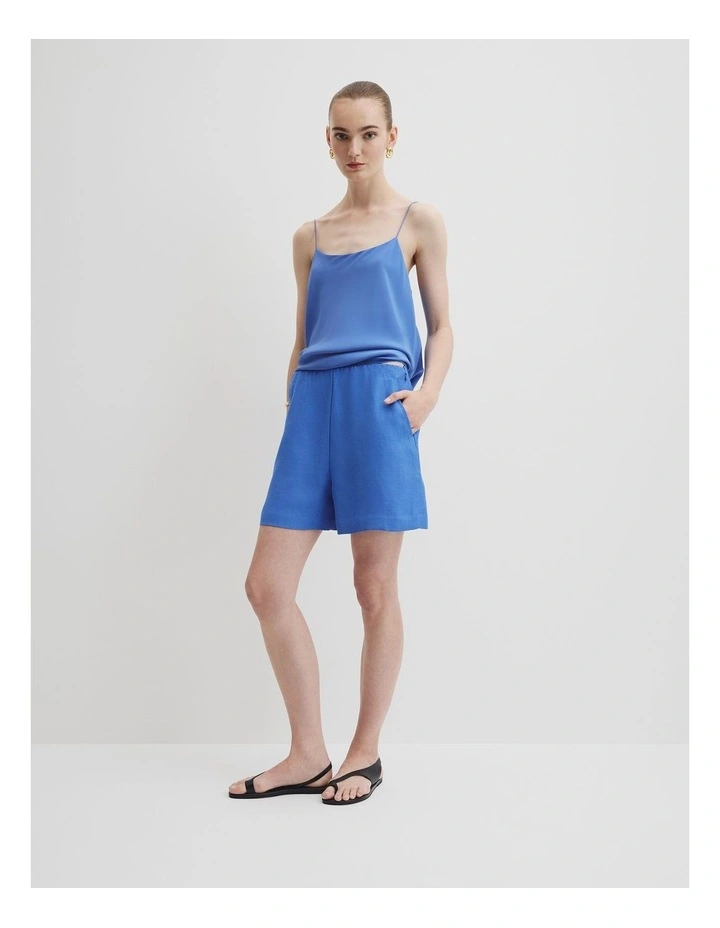 Gathered Short in Riviera Blue image 1