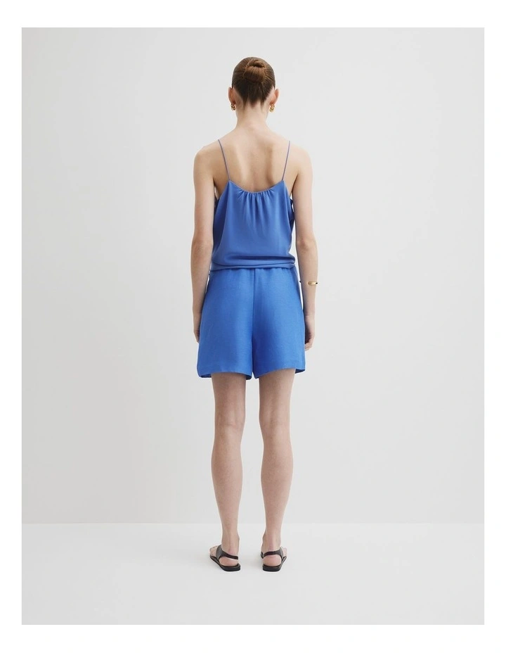 Gathered Short in Riviera Blue image 4