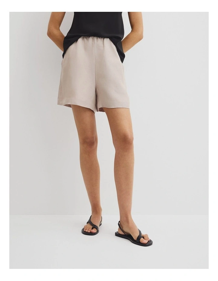 Gathered Short in Tapioca image 2