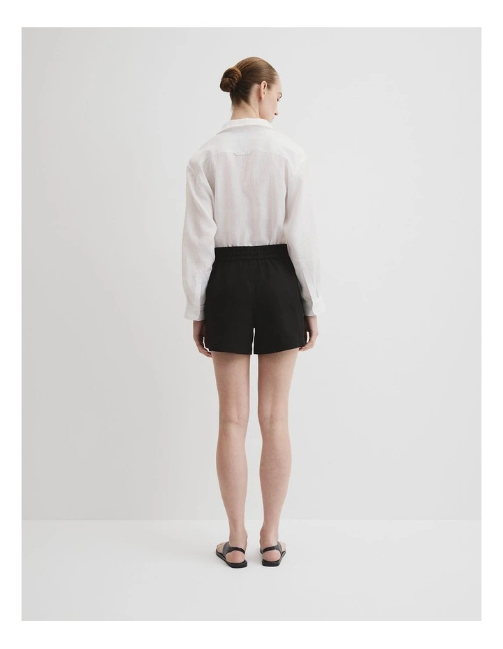 Panelled Short in Black image 4