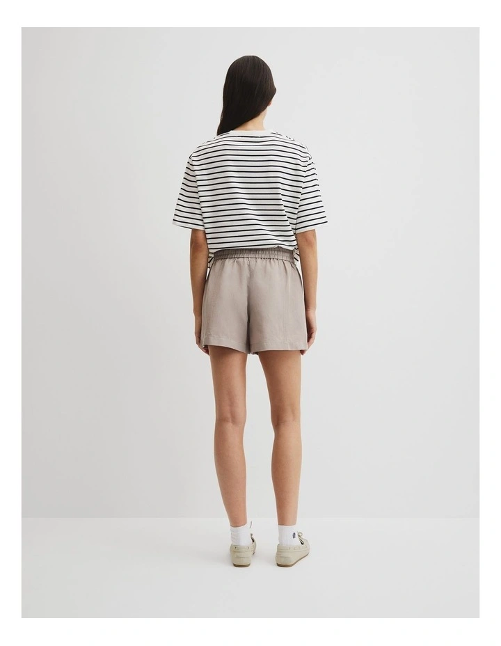 Panelled Short in Sand image 4