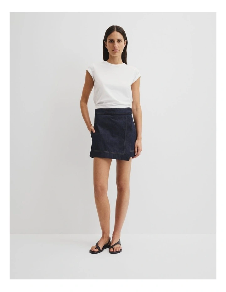 Denim Skort in Indigo Rinse image 1