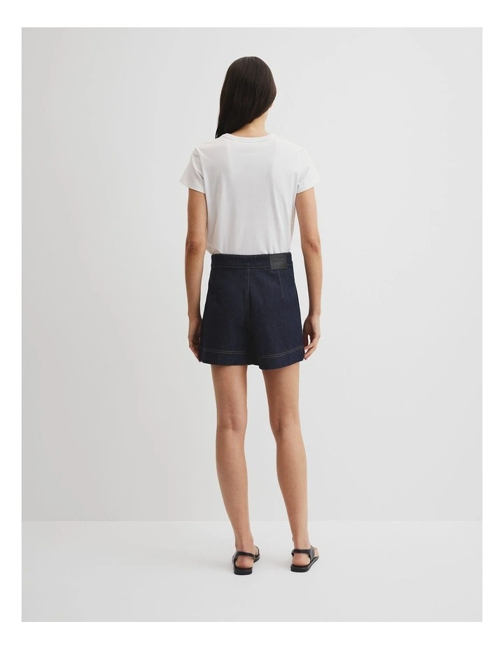 Denim Skort in Indigo Rinse image 5