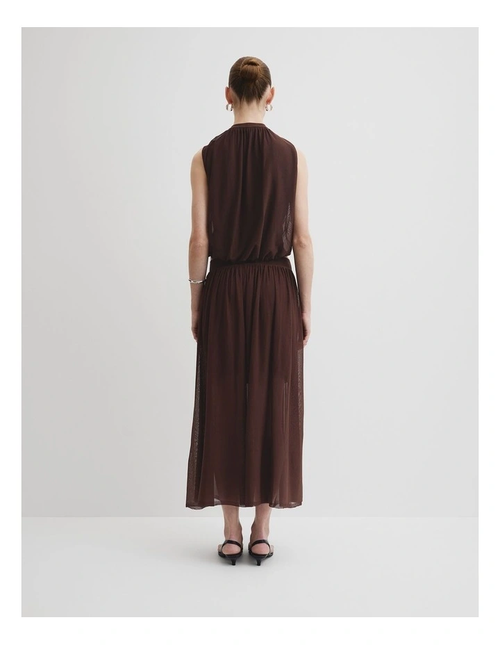 Gauze Knit Skirt in Espresso image 4