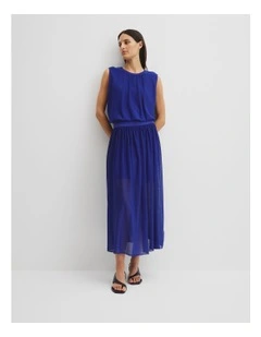 Gauze Knit Skirt in Ultra Blue